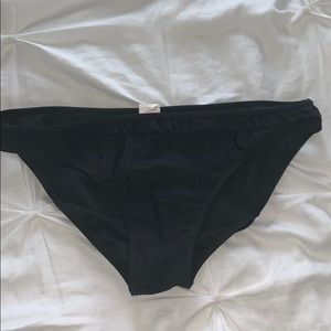 XL BLACK BIKINI BOTTOMS WITH FRILL WAIST